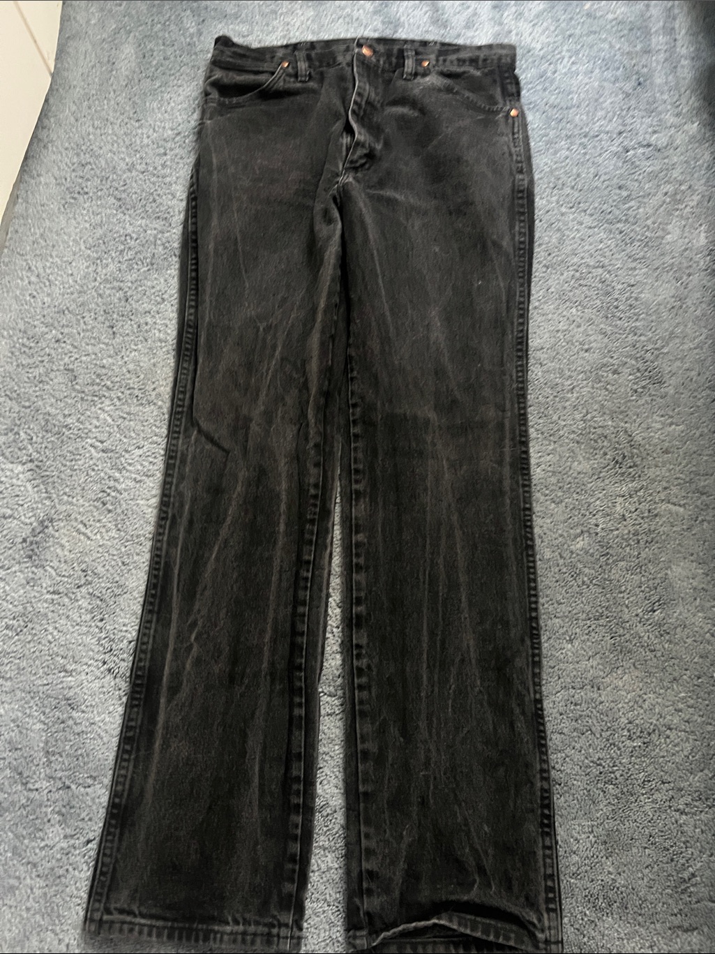 Men’s Wrangler Black Straight Leg Jeans